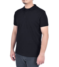 SHORT SLEEVE POLO SHIRT  BLACK M - TikTopia