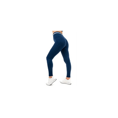 LEOPARD PRINT SEAMLESS LEGGINGS NAVY S - TikTopia