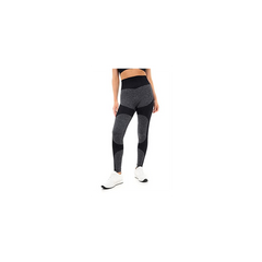 MARL WITH RIB SEAMLESS LEGGINGS BLK M - TikTopia
