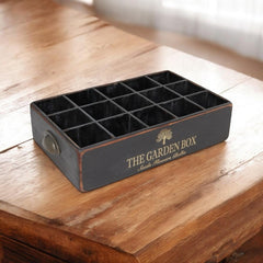 40CM BLACK WOODEN 15 BOTTLE WINE HOLDER - TikTopia