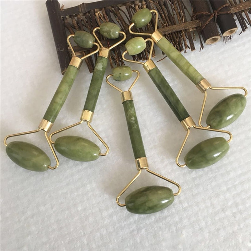 Jade Facial Massage Roller – Natural Beauty Tool for Glowing Skin - TikTopia