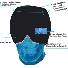 Migraine Relief Hat Cold Therapy Migraine Relief Products Comfortable Head Wrap Ice Pack Eye Mask For Puffy Eyes - TikTopia