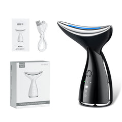 EMS Microcurrent Neck Face Beauty Device With 3 Colors LED Photon Therapy Skin Tighten Reduce Double Chin Face Lifting Devices - TikTopia
