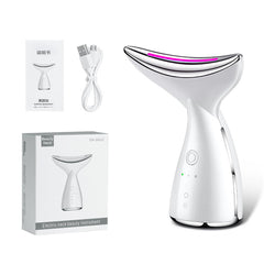 EMS Microcurrent Neck Face Beauty Device With 3 Colors LED Photon Therapy Skin Tighten Reduce Double Chin Face Lifting Devices - TikTopia