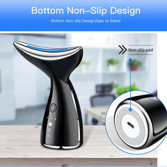 EMS Microcurrent Neck Face Beauty Device With 3 Colors LED Photon Therapy Skin Tighten Reduce Double Chin Face Lifting Devices - TikTopia