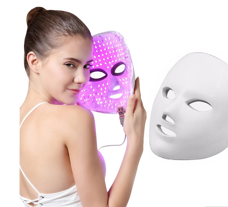 7 colors Led mask Facial beauty skin care rejuvenation wrinkles acne removal face beauty therapy whitening tightening instrument - TikTopia
