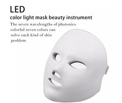7 colors Led mask Facial beauty skin care rejuvenation wrinkles acne removal face beauty therapy whitening tightening instrument - TikTopia