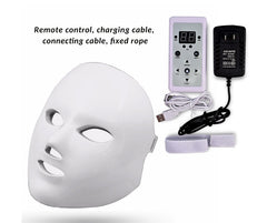 7 colors Led mask Facial beauty skin care rejuvenation wrinkles acne removal face beauty therapy whitening tightening instrument - TikTopia