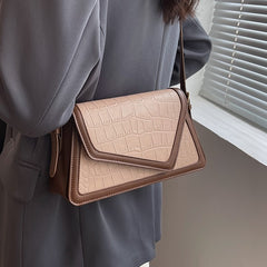 Stone Pattern Square Bag All-match One-shoulder High Sense - TikTopia