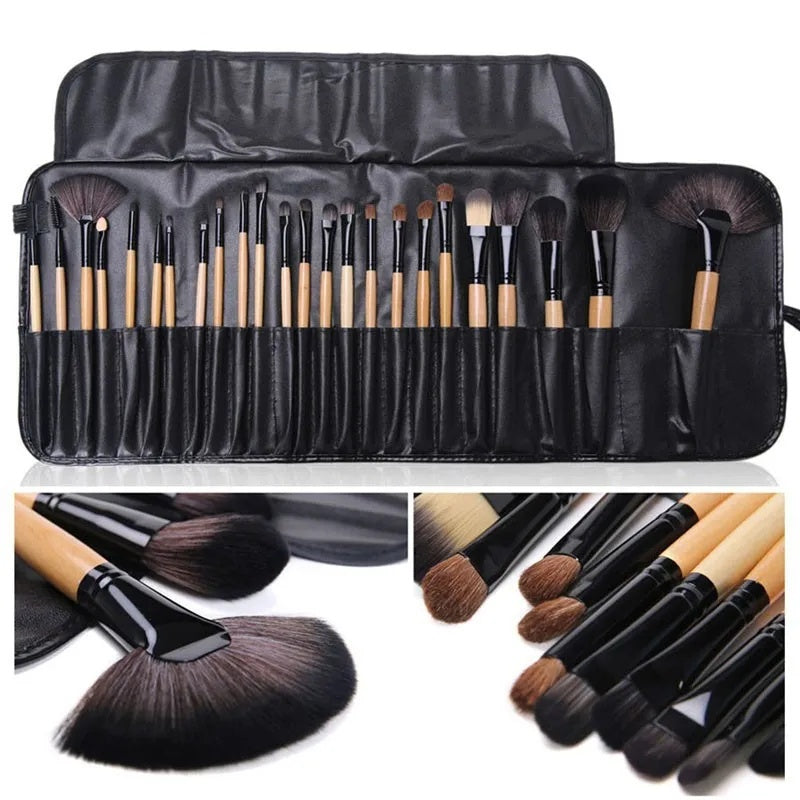 Gift Bag Of 24 Pcs Makeup Brush Sets Professional Cosmetics Brushes Eyebrow Powder Foundation Shadows Pinceaux Make Up Tools - TikTopia