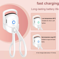 Eyelash Curler Portable Electric Heated Comb Eye Lash Long Lasting Eyelashes Curls Thermal Eyelash Curler Makeup Tools Heated Eyelash Curlers,Rechargeable Electric Eyelash Curler,Handheld Eyelash Heat - TikTopia