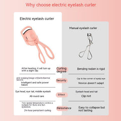 Eyelash Curler Portable Electric Heated Comb Eye Lash Long Lasting Eyelashes Curls Thermal Eyelash Curler Makeup Tools Heated Eyelash Curlers,Rechargeable Electric Eyelash Curler,Handheld Eyelash Heat - TikTopia