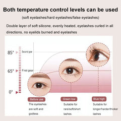 Eyelash Curler Portable Electric Heated Comb Eye Lash Long Lasting Eyelashes Curls Thermal Eyelash Curler Makeup Tools Heated Eyelash Curlers,Rechargeable Electric Eyelash Curler,Handheld Eyelash Heat - TikTopia