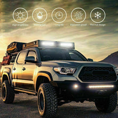 2x 48W LED Work Light Bar Flood Spot Lights Driving Lamp Offroad Car SUV 12V UK - TikTopia