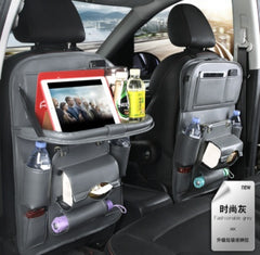 PU Leather Car Storage Bag Multifunction Seat Back Tray Hanging Bag Waterproof Car Organizer Automotive Interior Accessories - TikTopia
