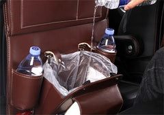 PU Leather Car Storage Bag Multifunction Seat Back Tray Hanging Bag Waterproof Car Organizer Automotive Interior Accessories - TikTopia