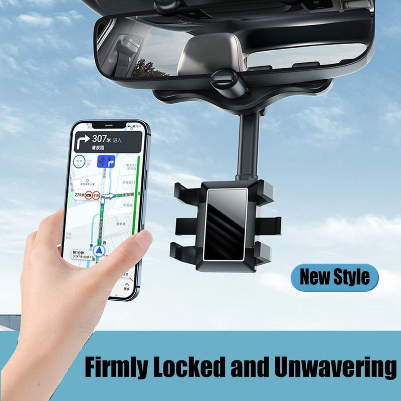 Rotatable And Retractable Car Phone Holder Rearview Mirror UK Stock - TikTopia