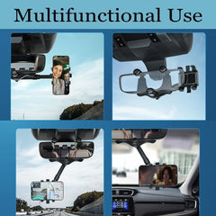 Rotatable And Retractable Car Phone Holder Rearview Mirror UK Stock - TikTopia