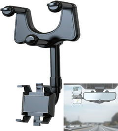 Rotatable And Retractable Car Phone Holder Rearview Mirror UK Stock - TikTopia