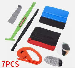 7pcs Car Film Tools Edge Rubber Scraper Window Kit Tint Film Installation Tools - TikTopia