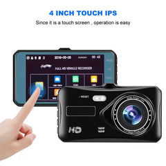 Dashcam Pro DUAL REAR Car Camera  Wide Angle 1080p With 32GB SD Card - TikTopia