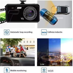 Dashcam Pro DUAL REAR Car Camera  Wide Angle 1080p With 32GB SD Card - TikTopia