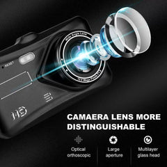 Dashcam Pro DUAL REAR Car Camera  Wide Angle 1080p With 32GB SD Card - TikTopia