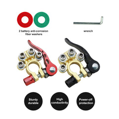 2PCS Battery Terminals Connectors Clamps Quick Release For Caravan Car Van 12V - TikTopia