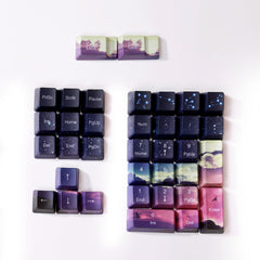 Sunset Starry Sky Keycaps PBT Five-Sided Sublimation Keycaps OEM Mechanical Keyboard Keys Personality - TikTopia