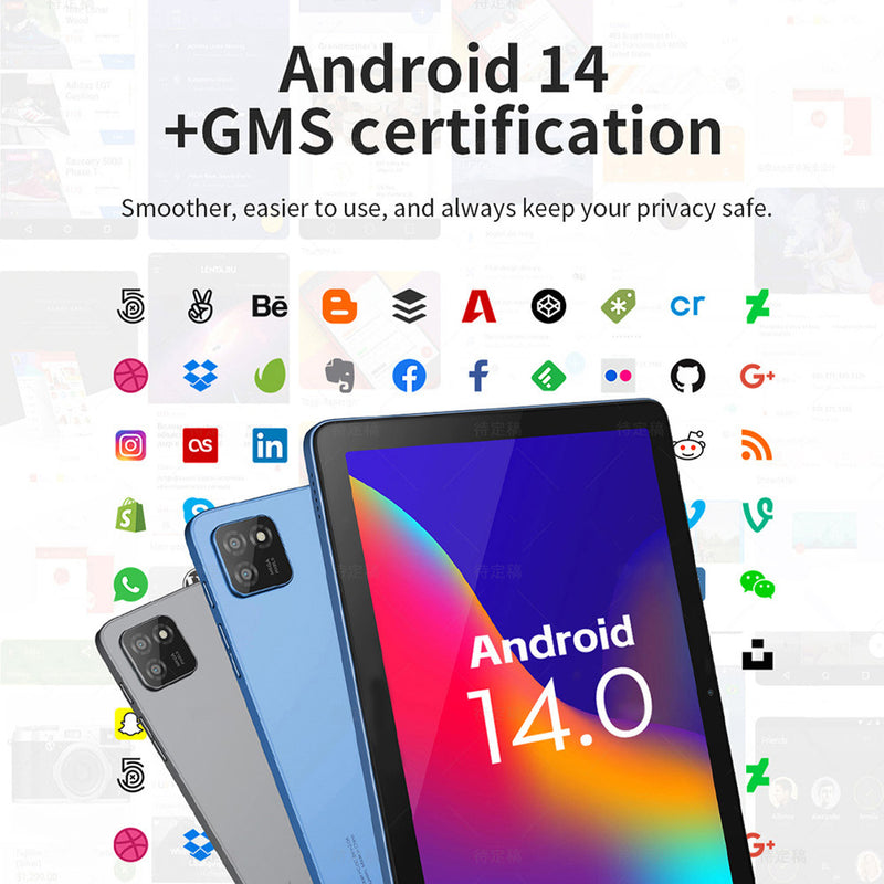 G-tab T9 Rockchip RK3562 Quad Core 3GB 3GB RAM 64GB ROM 10.1 Inch Android 14 Tablet PC  Grey - TikTopia