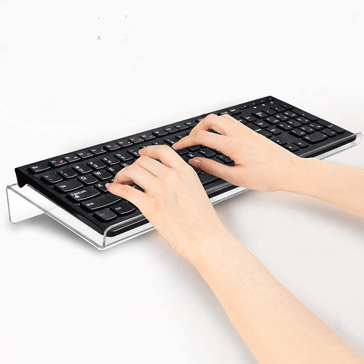 Advanced Tilting Computer Keyboard Stand For Convenient Ergonomic Typing Transparent Acrylic Keyboard Stand - TikTopia