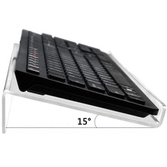 Advanced Tilting Computer Keyboard Stand For Convenient Ergonomic Typing Transparent Acrylic Keyboard Stand - TikTopia