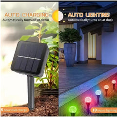 Solar LED Stake Lights Multi Coloured 20 Ball Garden Path Lighting Patio Outdoor - TikTopia