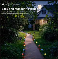 Solar LED Stake Lights Multi Coloured 20 Ball Garden Path Lighting Patio Outdoor - TikTopia