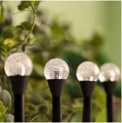 Solar LED Stake Lights Multi Coloured 20 Ball Garden Path Lighting Patio Outdoor - TikTopia
