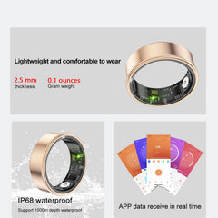 Smart Ring Health Tracker - Fitness Sleep Heart Rate Blood Oxygen Tracker Smart Ring For Men And Women,IP68 Waterproof Level Bluetooth Fitness Tracker Rings Family Care - TikTopia