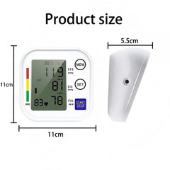 Multifunctional Home Blood Pressure Monitor With Cuff To Record Measurements And Track Heart Rate - TikTopia