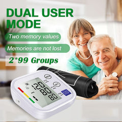 Multifunctional Home Blood Pressure Monitor With Cuff To Record Measurements And Track Heart Rate - TikTopia