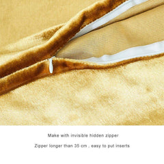 2 Packs Gold Decorative Cushions Covers Cases for Sofa Bed - TikTopia