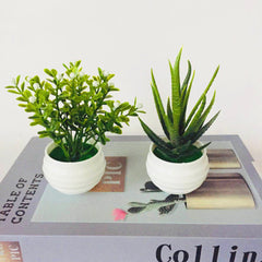 Artificial Green Plants Potted Artificial Flowers Small Ornaments - TikTopia