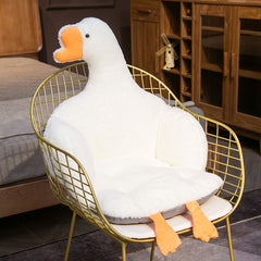 Cartoon Creative Big White Goose Office Sedentary Half Surrounded By Cushions - TikTopia