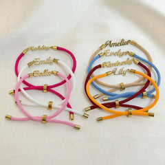 Personalized Colorful Rope Chain Custom Name Bracelet Personalized Adjustable Name Jewelry For Girls - TikTopia