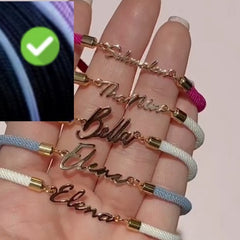 Personalized Colorful Rope Chain Custom Name Bracelet Personalized Adjustable Name Jewelry For Girls - TikTopia