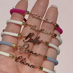 Personalized Colorful Rope Chain Custom Name Bracelet Personalized Adjustable Name Jewelry For Girls - TikTopia
