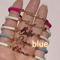 Personalized Colorful Rope Chain Custom Name Bracelet Personalized Adjustable Name Jewelry For Girls - TikTopia