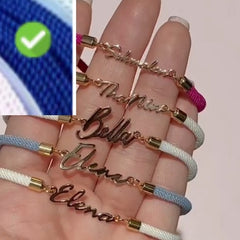 Personalized Colorful Rope Chain Custom Name Bracelet Personalized Adjustable Name Jewelry For Girls - TikTopia