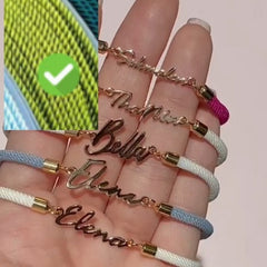 Personalized Colorful Rope Chain Custom Name Bracelet Personalized Adjustable Name Jewelry For Girls - TikTopia