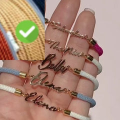 Personalized Colorful Rope Chain Custom Name Bracelet Personalized Adjustable Name Jewelry For Girls - TikTopia