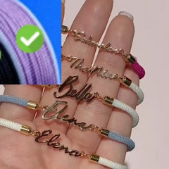 Personalized Colorful Rope Chain Custom Name Bracelet Personalized Adjustable Name Jewelry For Girls - TikTopia