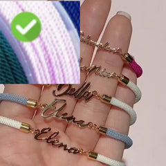 Personalized Colorful Rope Chain Custom Name Bracelet Personalized Adjustable Name Jewelry For Girls - TikTopia
